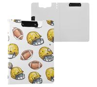 Kcldeci Clipboard Folder,Helmet and Football A4 Foldable Clipboards File Folder Flip Writing Pad for Memo Form Document & School Office Work