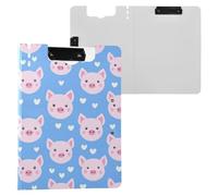 Kcldeci Clipboard Folder,Kawaii Pink Pig Face A4 Foldable Clipboards File Folder Flip Writing Pad for Memo Form Document & School Office Work