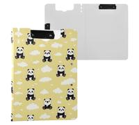 Kcldeci Clipboard Folder,Panda and Cloud A4 Foldable Clipboards File Folder Flip Writing Pad for Memo Form Document & School Office Work