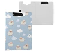 Kcldeci Clipboard Folder,Sheep and Cloud A4 Foldable Clipboards File Folder Flip Writing Pad for Memo Form Document & School Office Work