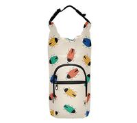 Kcldeci Colorful Bugs Beetle Water Bottle Holder with Strap Carrier Sling Bag with Phone Pocket Water Bottle Sleeve for Men Women Hiking Camping Travelling