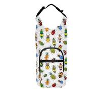 Kcldeci Colorful Bugs Beetles Water Bottle Holder with Strap Carrier Sling Bag with Phone Pocket Water Bottle Sleeve for Men Women Hiking Camping Travelling