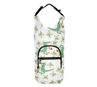 Kcldeci Crocodiles Frogs Tropical Plants Water Bottle Holder with Strap Carrier Sling Bag with Phone Pocket Water Bottle Sleeve for Men Women Hiking Camping Travelling