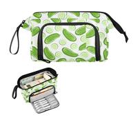 Kcldeci Cucumbers Pattern Icon Pencil Case for Boys Girls, Adult Big Pencil Bag with Zipper, Teens Large Storage Pencil Box for School Office