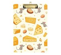 Kcldeci Cute Elegant Cheese Acrylic Clipboards Standard Letter A4 Size Clipboards for Classroom, Teacher Women Clip Board Office School Supplies Silver 12x9in