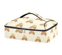 Kcldeci Cute Hermit Crab Insulated Thermal Food Carrier Insulated Casserole Carrier for Hot or Cold Food, Insulated Tote Bag for Potluck Cookouts Parties Picnic,Lasagna Lugger