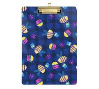 Kcldeci Cute Honey Bees Acrylic Clipboards Standard Letter A4 Size Clipboards for Classroom, Teacher Women Clip Board Office School Supplies Gold 12x9in