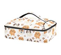 Kcldeci Cute Pekingese Dogs Insulated Thermal Food Carrier Insulated Casserole Carrier for Hot or Cold Food, Insulated Tote Bag for Potluck Cookouts Parties Picnic,Lasagna Lugger