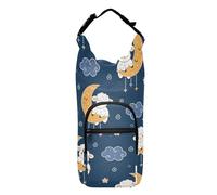 Kcldeci Cute Sheep on The Moon Water Bottle Holder with Strap Carrier Sling Bag with Phone Pocket Water Bottle Sleeve for Men Women Hiking Camping Travelling