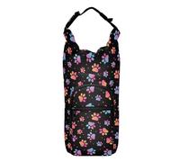 Kcldeci Dog Paw Print Insulated Water Bottle Carrier Bag, Sling Bag Sleeve Pouch Holder with Strap for Travelling, Hiking, Camping