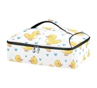 Kcldeci Duck Blue Heart Insulated Thermal Food Carrier Insulated Casserole Carrier for Hot or Cold Food, Insulated Tote Bag for Potluck Cookouts Parties Picnic,Lasagna Lugger