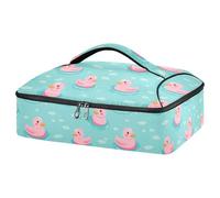 Kcldeci Duck Turquoise Insulated Thermal Food Carrier Insulated Casserole Carrier for Hot or Cold Food, Insulated Tote Bag for Potluck Cookouts Parties Picnic,Lasagna Lugger
