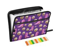 Kcldeci Expanding File Folder,13 Pockets Accordion File Organizer, Disco Balls Cowgirl Boots A4 Letter Size Paper Document Receipt Organizer Accordian Filing Folder