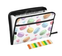 Kcldeci Expanding File Folder,13 Pockets Accordion File Organizer, Macaron and Heart A4 Letter Size Paper Document Receipt Organizer Accordian Filing Folder
