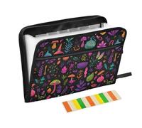 Kcldeci Expanding File Folder,13 Pockets Accordion File Organizer, Witchy Elements A4 Letter Size Paper Document Receipt Organizer Accordian Filing Folder