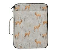 Kcldeci Expanding File Folder Organizer with 3-Ring Binder Antelope Winter 500 Sheet Portable Binder Bag for School Office Travel