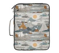 Kcldeci Expanding File Folder Organizer with 3-Ring Binder Cool Mountain View 500 Sheet Portable Binder Bag for School Office Travel