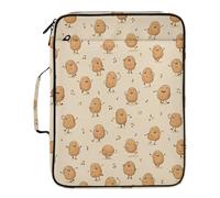 Kcldeci Expanding File Folder Organizer with 3-Ring Binder Cute Dancing Potato 500 Sheet Portable Binder Bag for School Office Travel