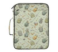 Kcldeci Expanding File Folder Organizer with 3-Ring Binder Golf Themed Objects 500 Sheet Portable Binder Bag for School Office Travel