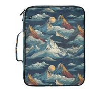 Kcldeci Expanding File Folder Organizer with 3-Ring Binder Mountain Peaks Sky1 500 Sheet Portable Binder Bag for School Office Travel