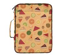 Kcldeci Expanding File Folder Organizer with 3-Ring Binder Pie Slices Fruits 500 Sheet Portable Binder Bag for School Office Travel