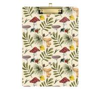 Kcldeci Forest Herbs and Mushrooms Acrylic Clipboards Standard Letter A4 Size Clipboards for Classroom, Teacher Women Clip Board Office School Supplies Silver 12x9in