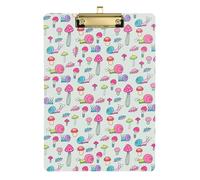 Kcldeci Forest Mushroom Acrylic Clipboards Standard Letter A4 Size Clipboards for Classroom, Teacher Women Clip Board Office School Supplies Silver 12x9in