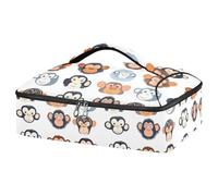 Kcldeci Gorillas Monkey Faces Insulated Thermal Food Carrier Insulated Casserole Carrier for Hot or Cold Food, Insulated Tote Bag for Potluck Cookouts Parties Picnic,Lasagna Lugger