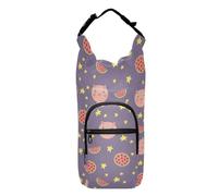 Kcldeci Happy Piglet Watermelon Stars Water Bottle Holder with Strap Carrier Sling Bag with Phone Pocket Water Bottle Sleeve for Men Women Hiking Camping Travelling