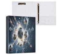 Kcldeci Hardcover 3 Ring Binder for Letter Size Paper,Soccer Balls Exploding in The Air 1.5 Inch Round Rings, Binder Organizer for School/Office 2Pack