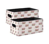 Kcldeci Ice Cream Cart 2 Pack Storage Baskets for Organizing,Sturdy Foldable Storage Bins Organizer for Shelves Closet Nursery