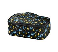Kcldeci Insulated Lunch Bag for School Kids,Lightning Flash Number 67 Small Reusable Thermal Lunch Box Tote for Boys Girls, Leakproof Cooler Bag for Work Travel Picnic, Fits in Backpack