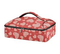 Kcldeci Insulated Thermal Food Carrier Insulated Casserole Carrier for Hot or Cold Food,Be Mine Valentines Day Insulated Tote Bag for Potluck Cookouts Parties Picnic,Lasagna Lugger