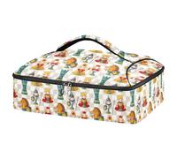 Kcldeci Insulated Thermal Food Carrier Insulated Casserole Carrier for Hot or Cold Food,Cartoon Chess Piece Insulated Tote Bag for Potluck Cookouts Parties Picnic,Lasagna Lugger