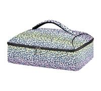 Kcldeci Insulated Thermal Food Carrier Insulated Casserole Carrier for Hot or Cold Food,Cartoon Leopard Skin Insulated Tote Bag for Potluck Cookouts Parties Picnic,Lasagna Lugger