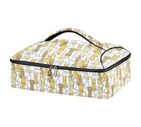 Kcldeci Insulated Thermal Food Carrier Insulated Casserole Carrier for Hot or Cold Food,Chess Piece Insulated Tote Bag for Potluck Cookouts Parties Picnic,Lasagna Lugger