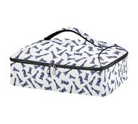 Kcldeci Insulated Thermal Food Carrier Insulated Casserole Carrier for Hot or Cold Food,Chess Piece on Grey Insulated Tote Bag for Potluck Cookouts Parties Picnic,Lasagna Lugger