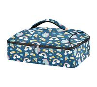 Kcldeci Insulated Thermal Food Carrier Insulated Casserole Carrier for Hot or Cold Food,Ice Cream Unicorn Rainbow Insulated Tote Bag for Potluck Cookouts Parties Picnic,Lasagna Lugger