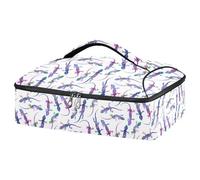 Kcldeci Insulated Thermal Food Carrier Insulated Casserole Carrier for Hot or Cold Food,Multicolor Geckos Insulated Tote Bag for Potluck Cookouts Parties Picnic,Lasagna Lugger