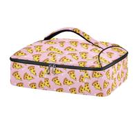 Kcldeci Insulated Thermal Food Carrier Insulated Casserole Carrier for Hot or Cold Food,Pizza Pattern Food Lovers Insulated Tote Bag for Potluck Cookouts Parties Picnic,Lasagna Lugger