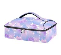 Kcldeci Insulated Thermal Food Carrier Insulated Casserole Carrier for Hot or Cold Food,Purple Gaming Joystick Insulated Tote Bag for Potluck Cookouts Parties Picnic,Lasagna Lugger