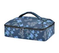 Kcldeci Insulated Thermal Food Carrier Insulated Casserole Carrier for Hot or Cold Food,Stingrays Swims Coral Insulated Tote Bag for Potluck Cookouts Parties Picnic,Lasagna Lugger