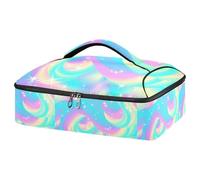 Kcldeci Insulated Thermal Food Carrier Insulated Casserole Carrier for Hot or Cold Food,Unicorn Fairy Mermaid Rainbow Insulated Tote Bag for Potluck Cookouts Parties Picnic,Lasagna Lugger