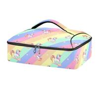 Kcldeci Insulated Thermal Food Carrier Insulated Casserole Carrier for Hot or Cold Food,Unicorn Vector Pattern Graphic Design Insulated Tote Bag for Potluck Cookouts Parties Picnic,Lasagna Lugger