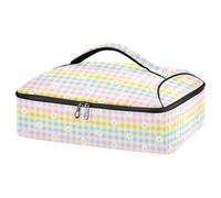 Kcldeci Insulated Thermal Food Carrier Insulated Casserole Carrier for Hot or Cold Food,White Daisy Flower Rainbow Insulated Tote Bag for Potluck Cookouts Parties Picnic,Lasagna Lugger