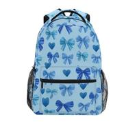 Kcldeci Kids Backpack for Boys Girls Elementary School Backpacks Blue Ribbon Bows Heart 1 Boys Children Bookbags Primary Kindergarten Backpack S