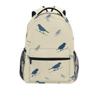 Kcldeci Kids Backpack for Boys Girls Elementary School Backpacks Blue Ski Birds Boys Children Bookbags Primary Kindergarten Backpack M