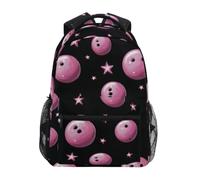 Kcldeci Kids Backpack for Boys Girls Elementary School Backpacks Bowling Ball Pink Star Boys Children Bookbags Primary Kindergarten Backpack M