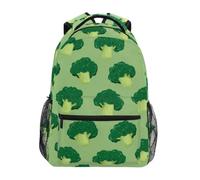 Kcldeci Kids Backpack for Boys Girls Elementary School Backpacks Broccoli on Light Green Boys Children Bookbags Primary Kindergarten Backpack S