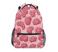 Kcldeci Kids Backpack for Boys Girls Elementary School Backpacks Cartoon Brains White Boys Children Bookbags Primary Kindergarten Backpack M